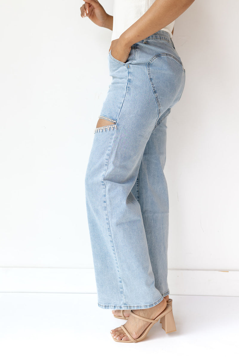 mode, danica rhinestone jeans