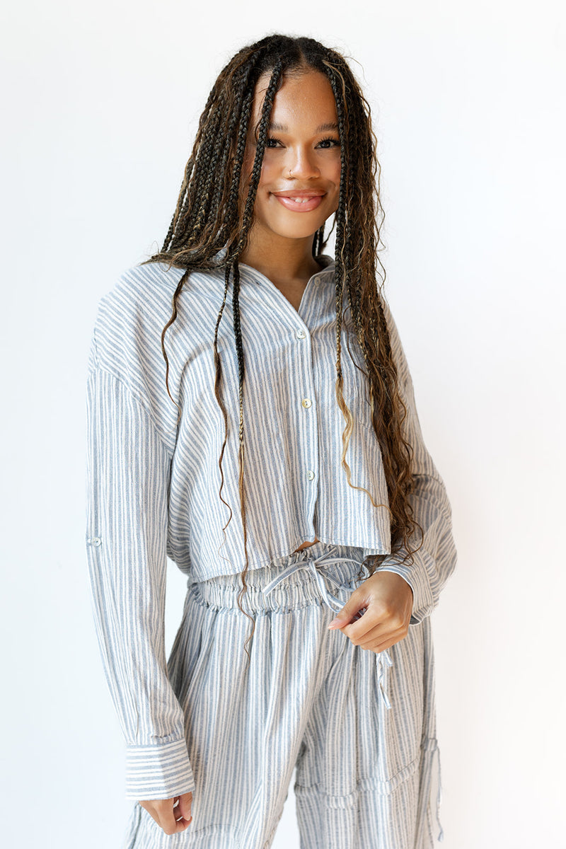 mode, fallon stripe shirt