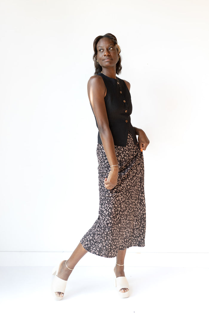 mode, ana floral midi skirt