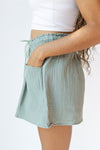 mode, gauze pocket shorts