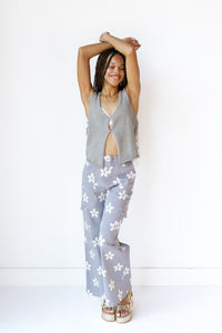 mode, flora wide leg jeans