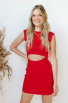 mode, geo mini dress