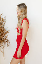 mode, geo mini dress