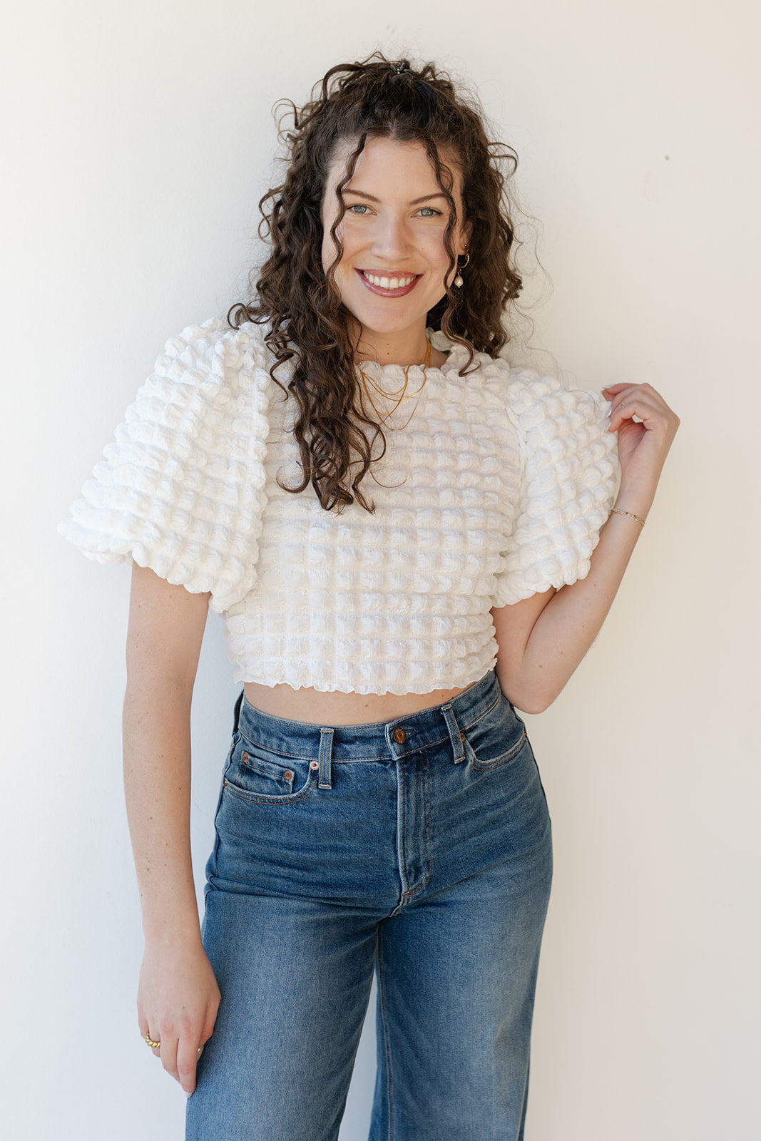 mode, briella balloon sleeve blouse