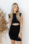 mode, geo mini dress