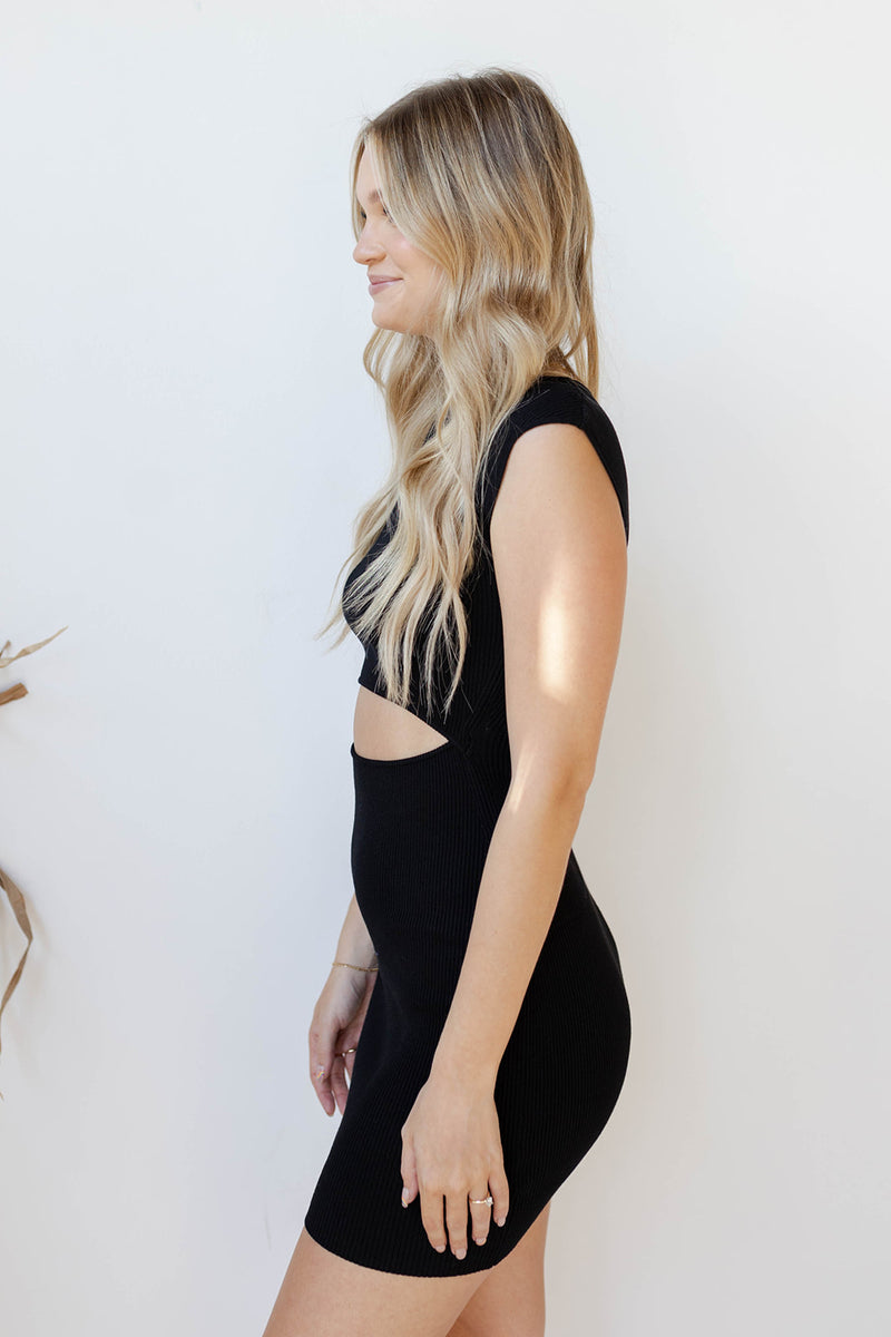 mode, geo mini dress
