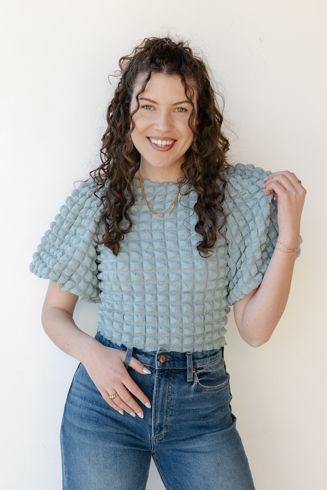 mode, briella balloon sleeve blouse