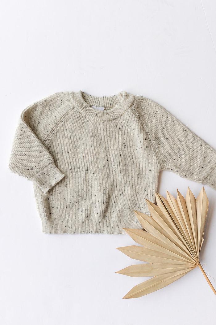 mode, speckled knit sweater