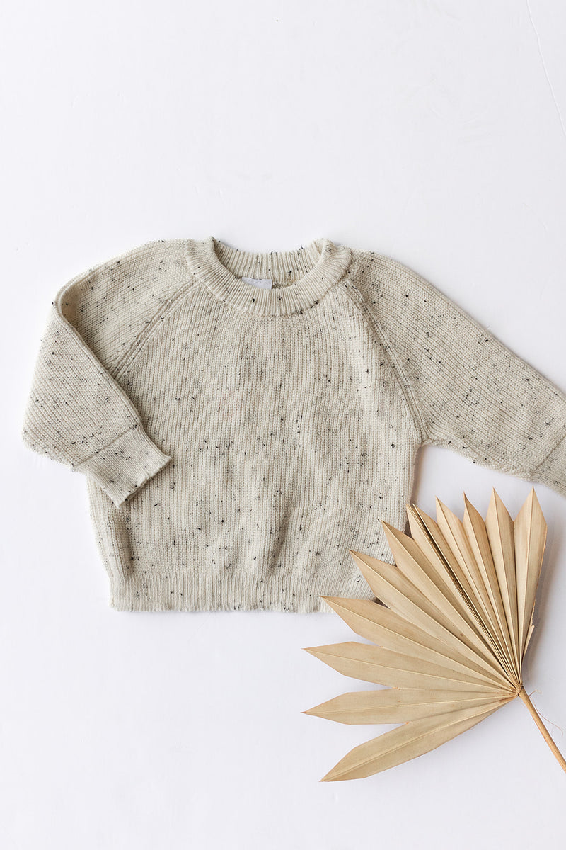 mode, speckled knit sweater