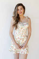 mode, juliet floral satin dress