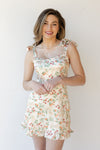 mode, juliet floral satin dress
