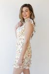 mode, juliet floral satin dress
