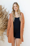 mode, longline hoodie cardigan