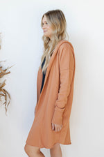 mode, longline hoodie cardigan