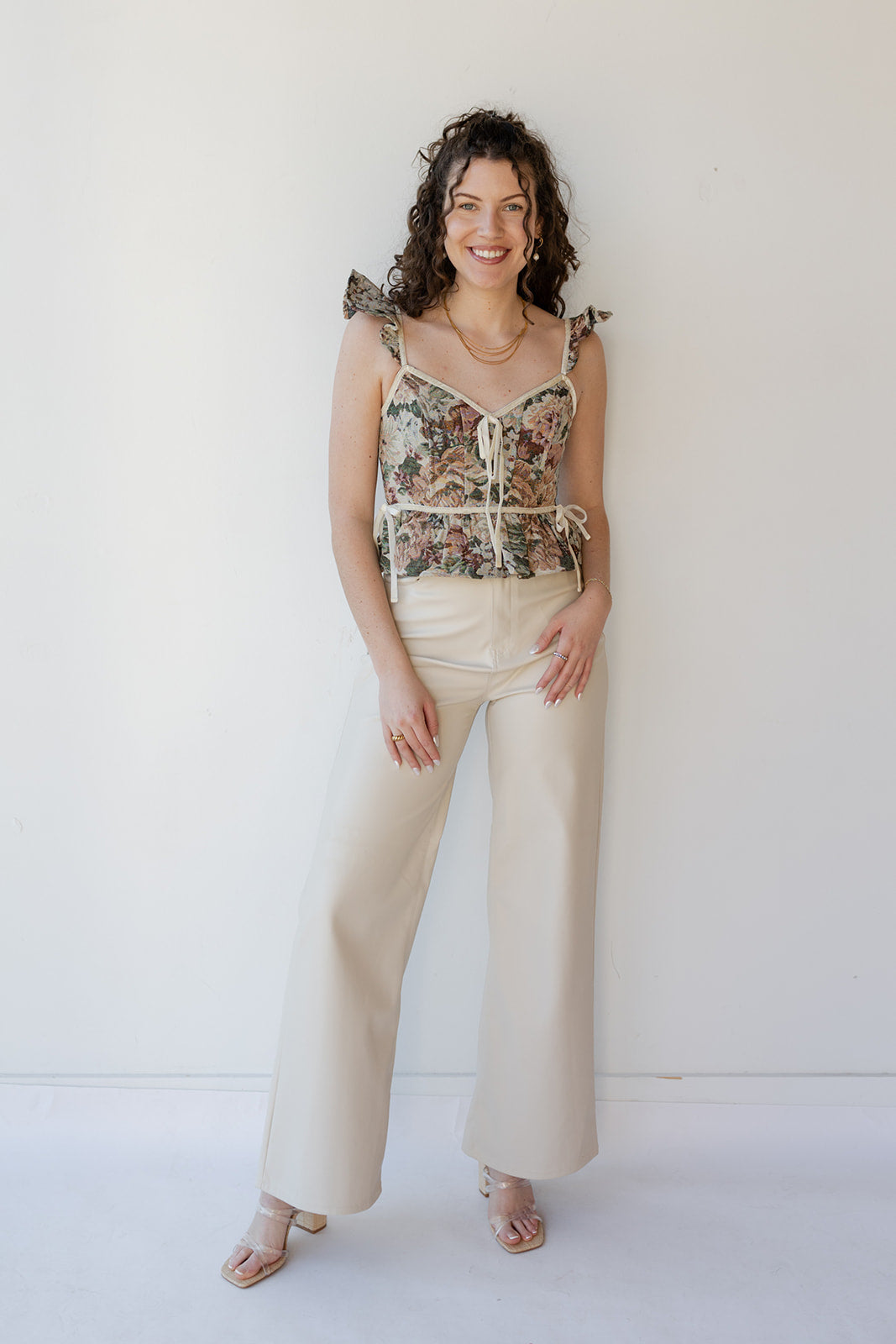 mode, floreana jacquard top