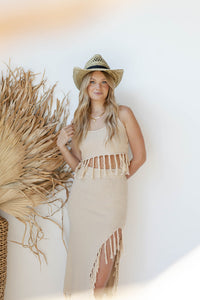 mode, cowboy straw hat