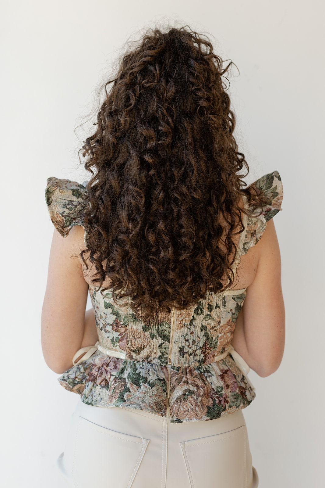 mode, floreana jacquard top