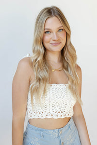 mode, naples crochet tank