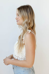 mode, naples crochet tank