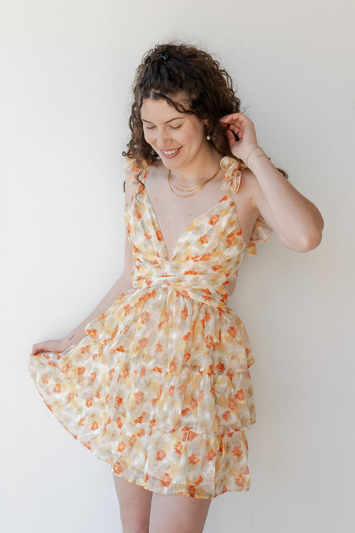 mode, vivienne floral mini dress