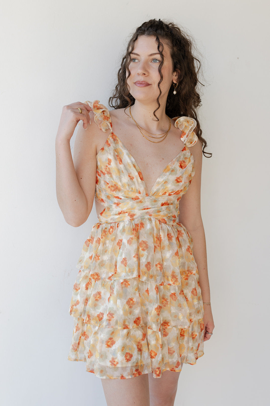 mode, vivienne floral mini dress