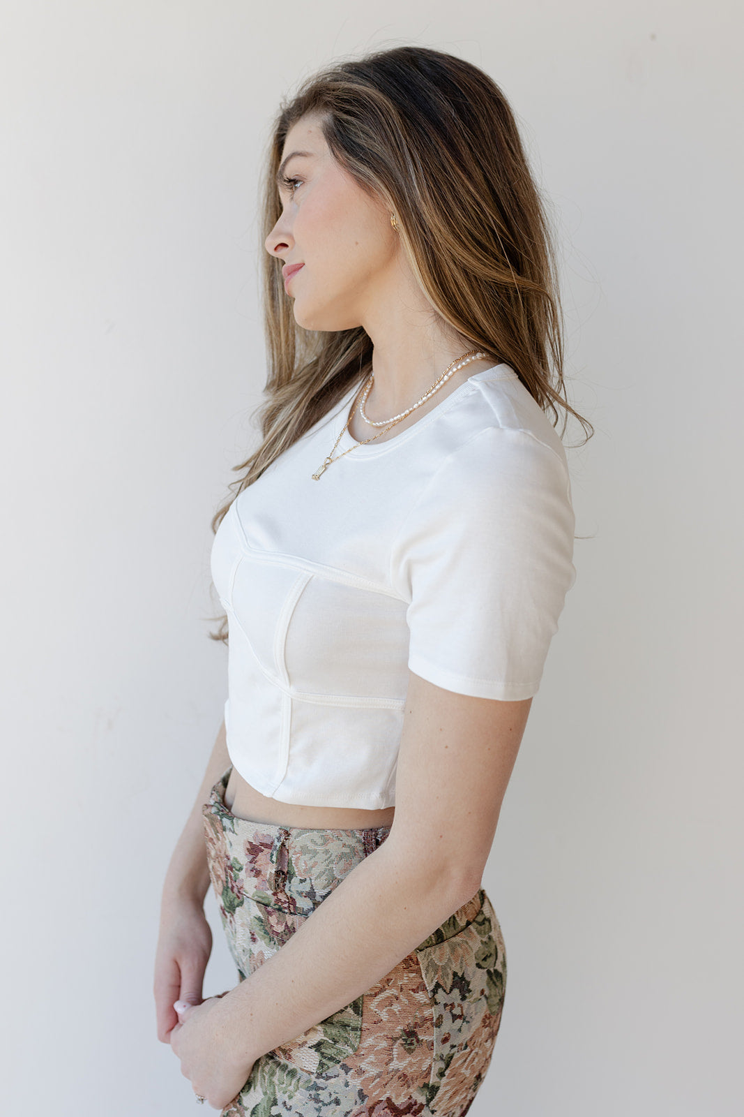mode, texas corset tee