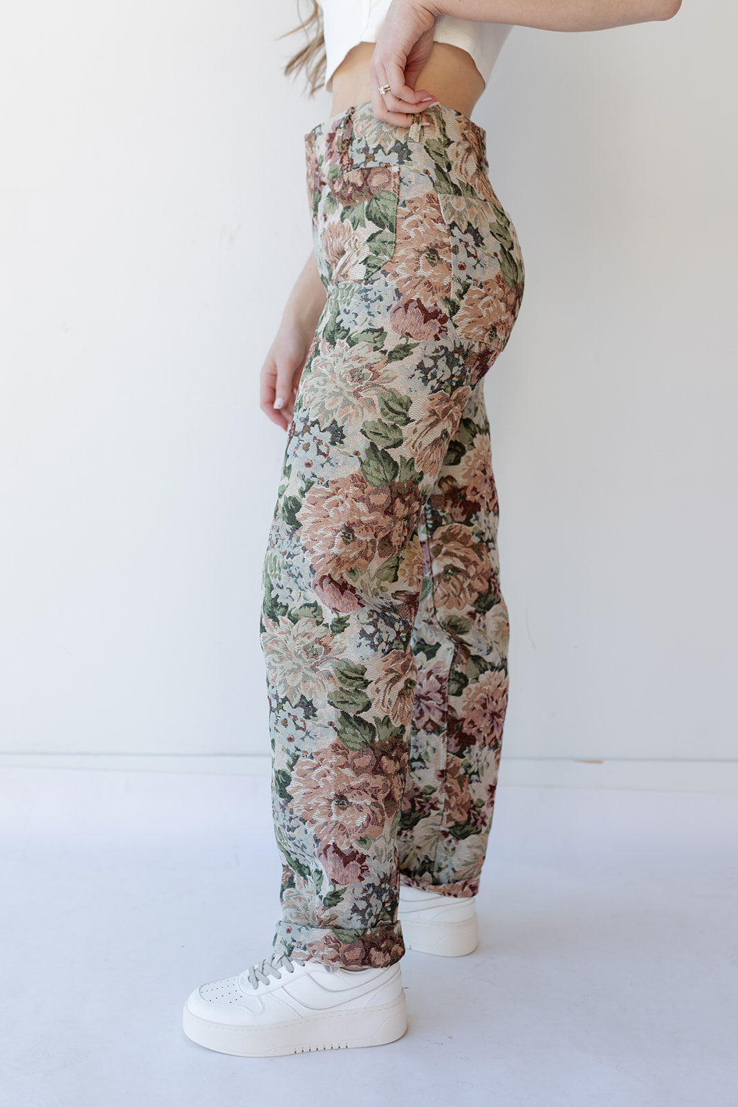 mode, floreana jacquard pants