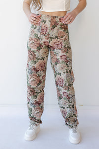 mode, floreana jacquard pants