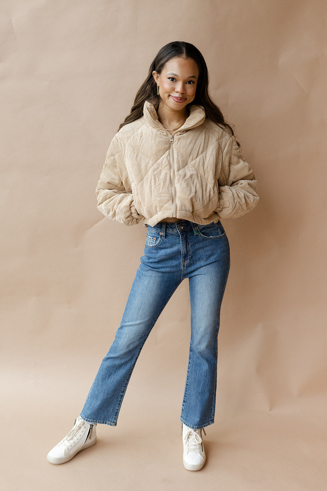 mode, halo crop corduroy jacket