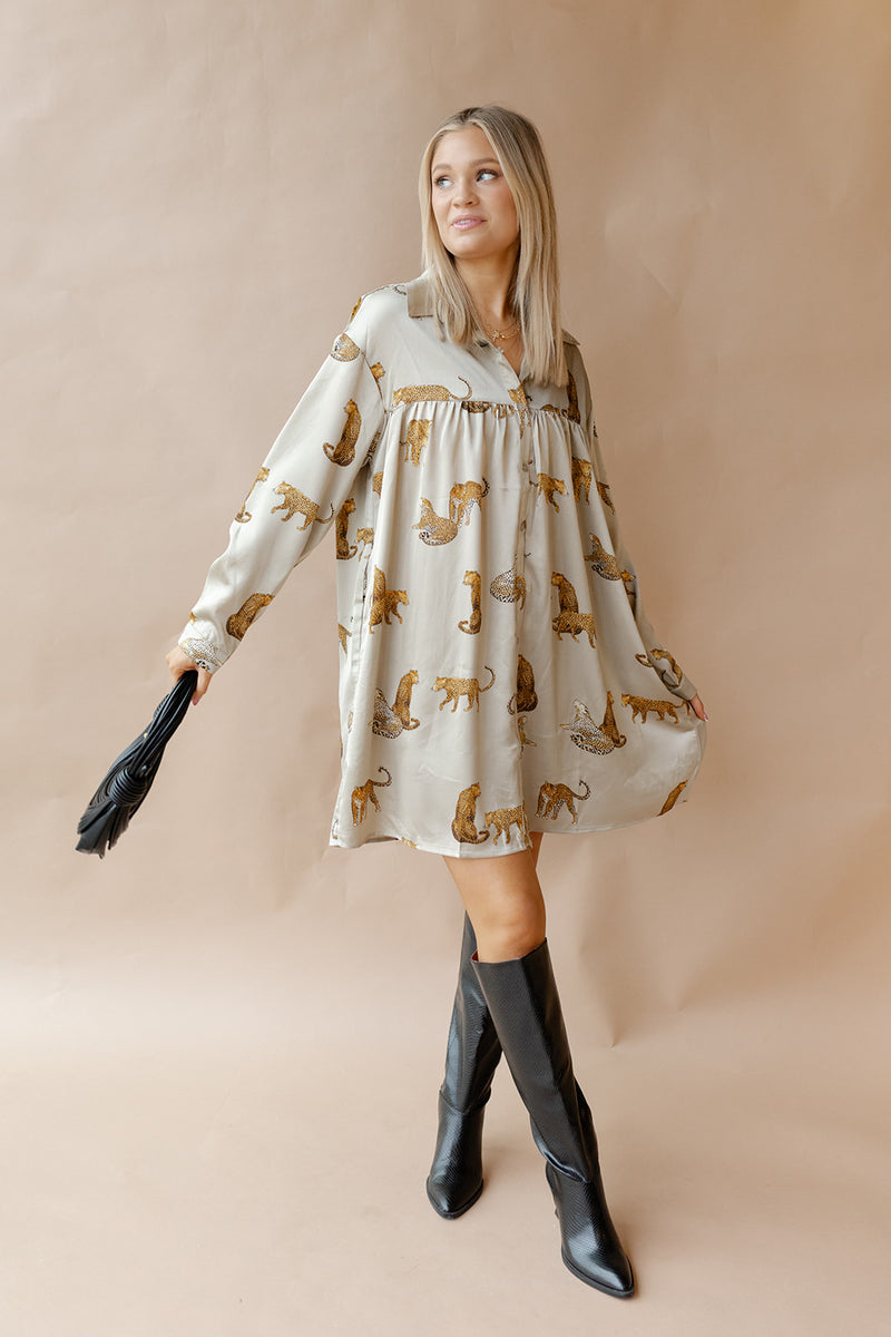 mode, davina animal print dress