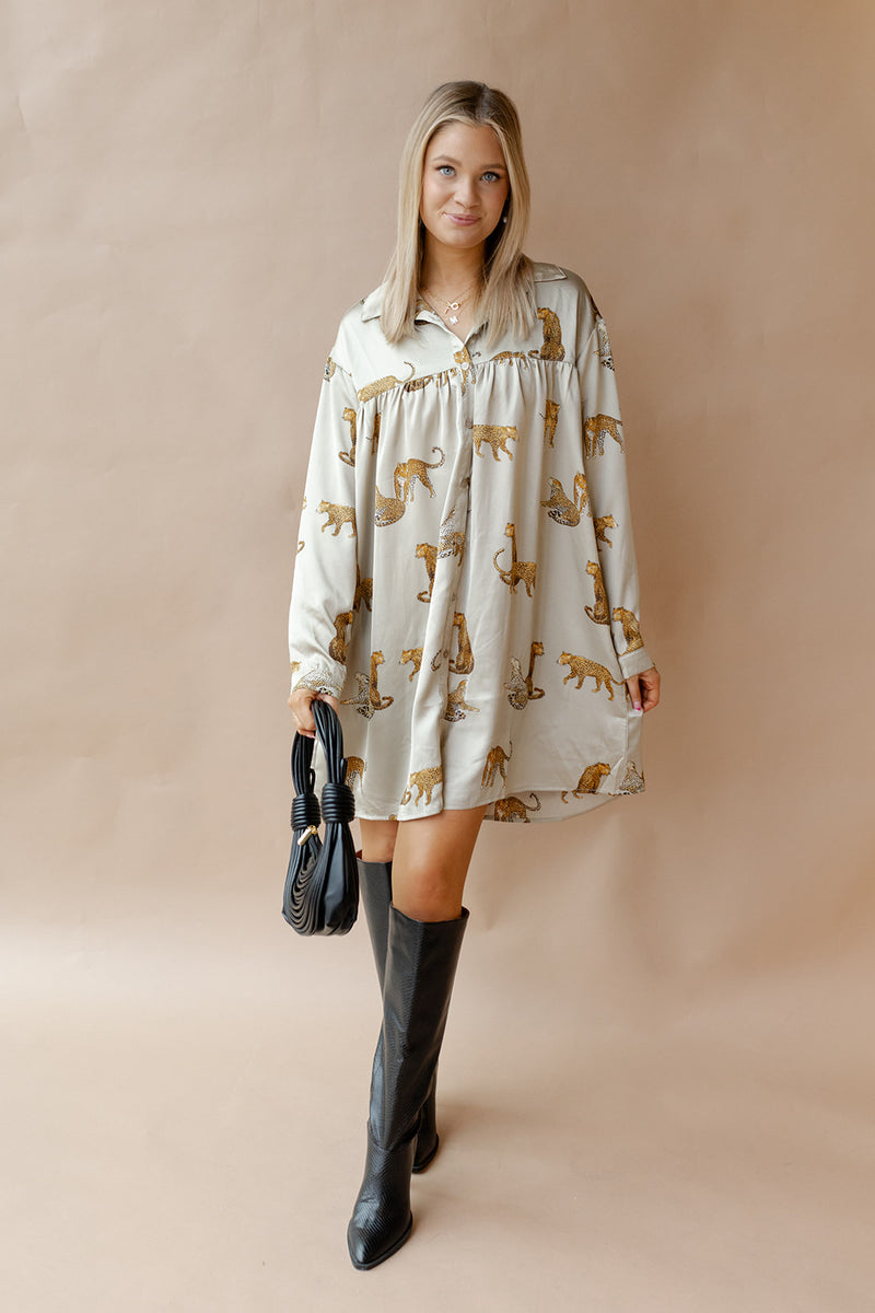 mode, davina animal print dress