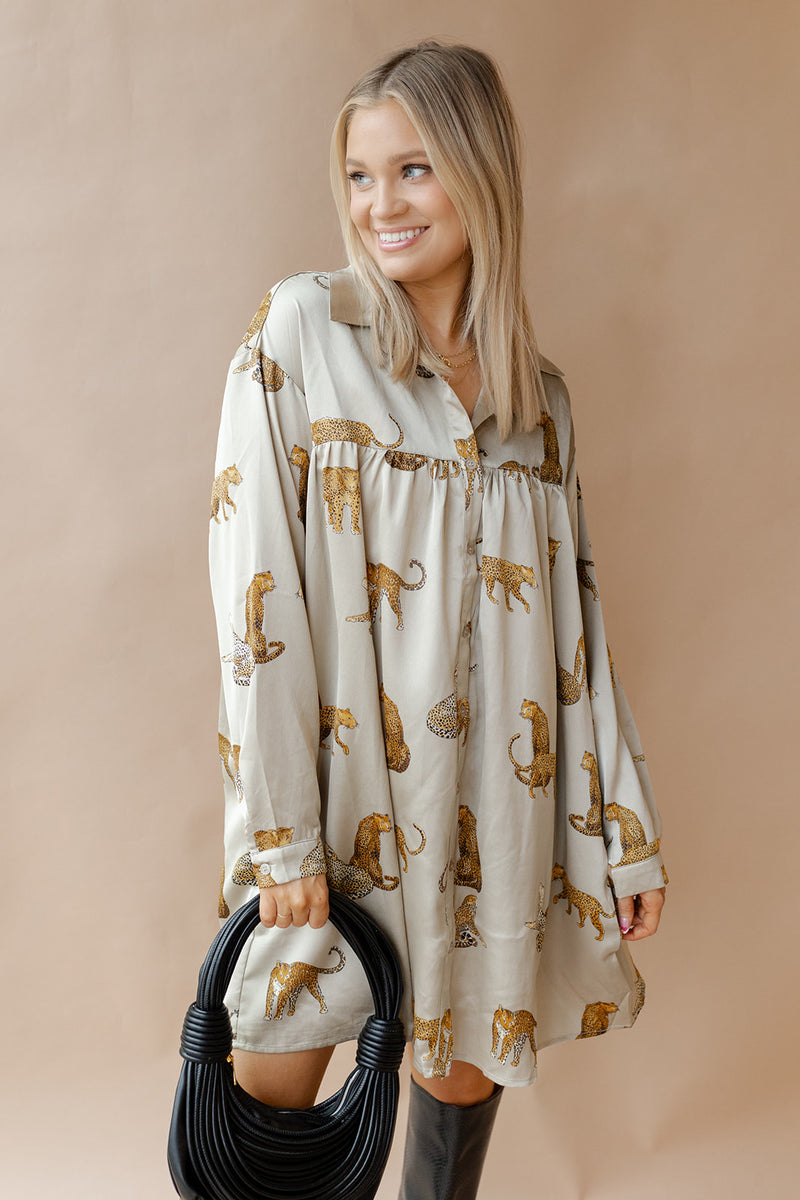 mode, davina animal print dress