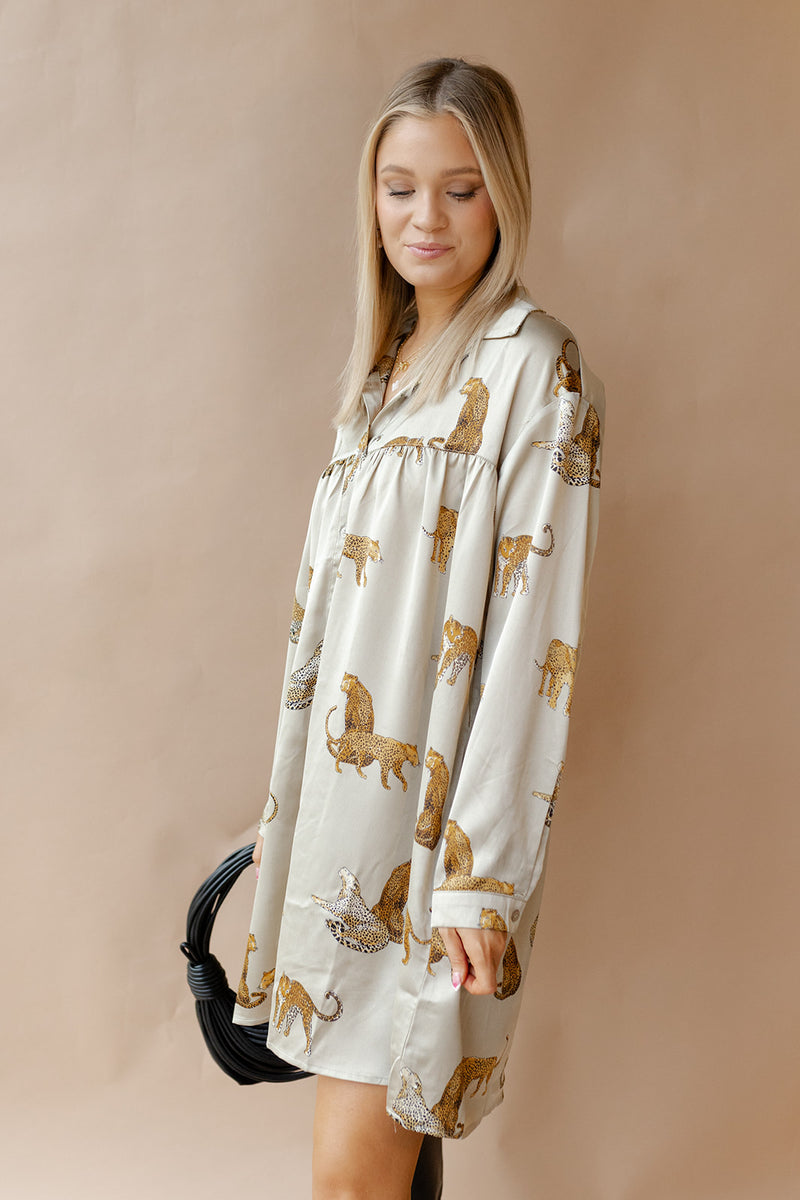 mode, davina animal print dress