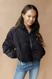 mode, halo crop corduroy jacket