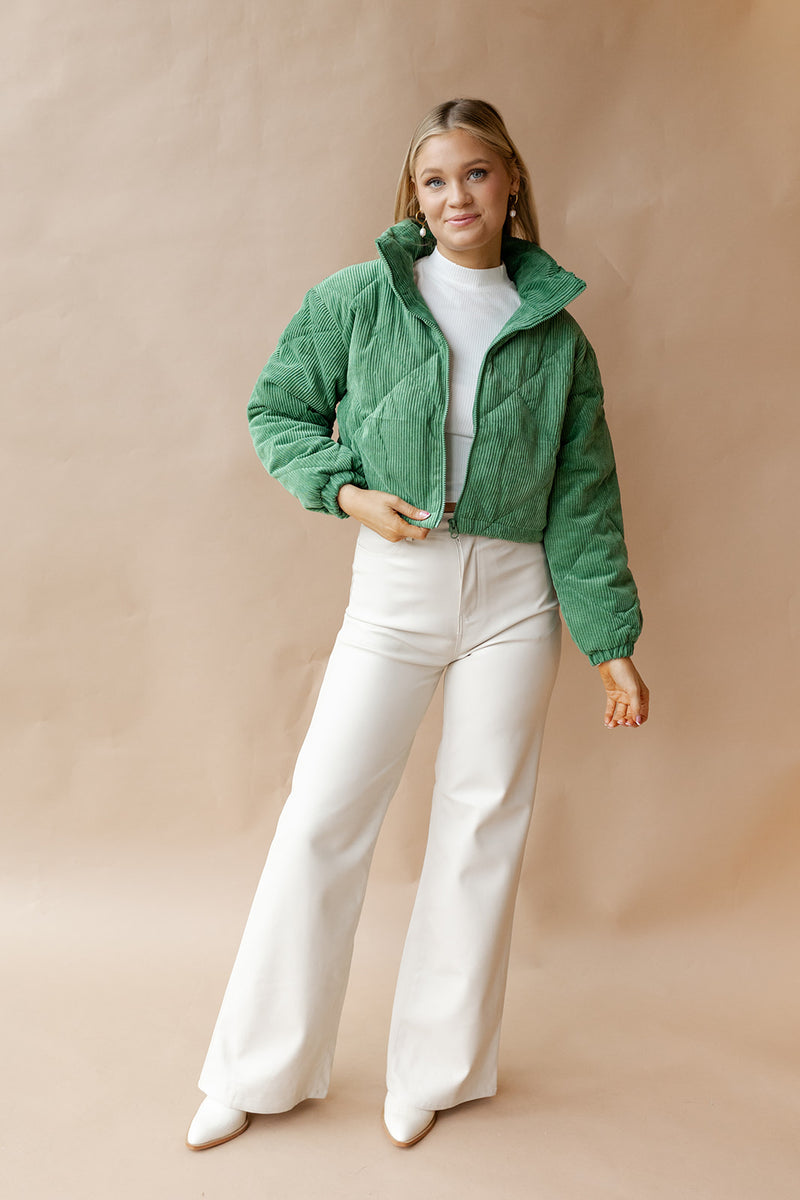 mode, halo crop corduroy jacket