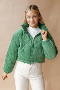 mode, halo crop corduroy jacket