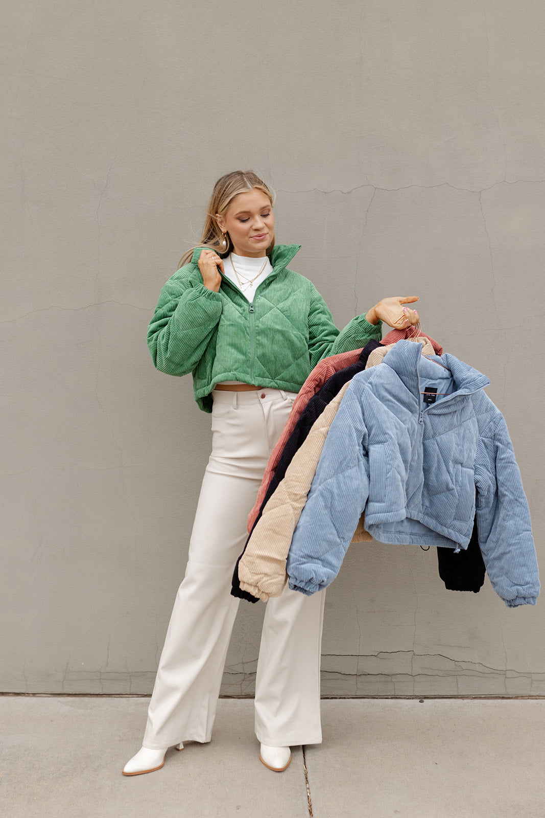 mode, halo crop corduroy jacket