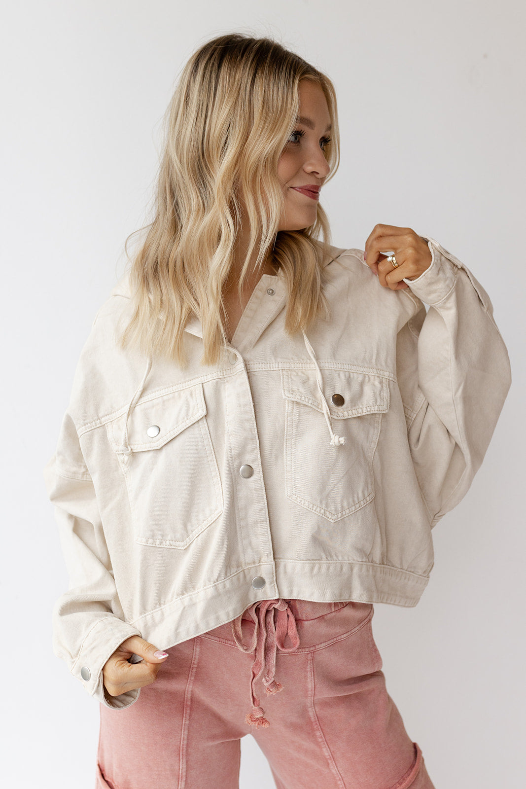 mode, teagan washed hoodie jacket