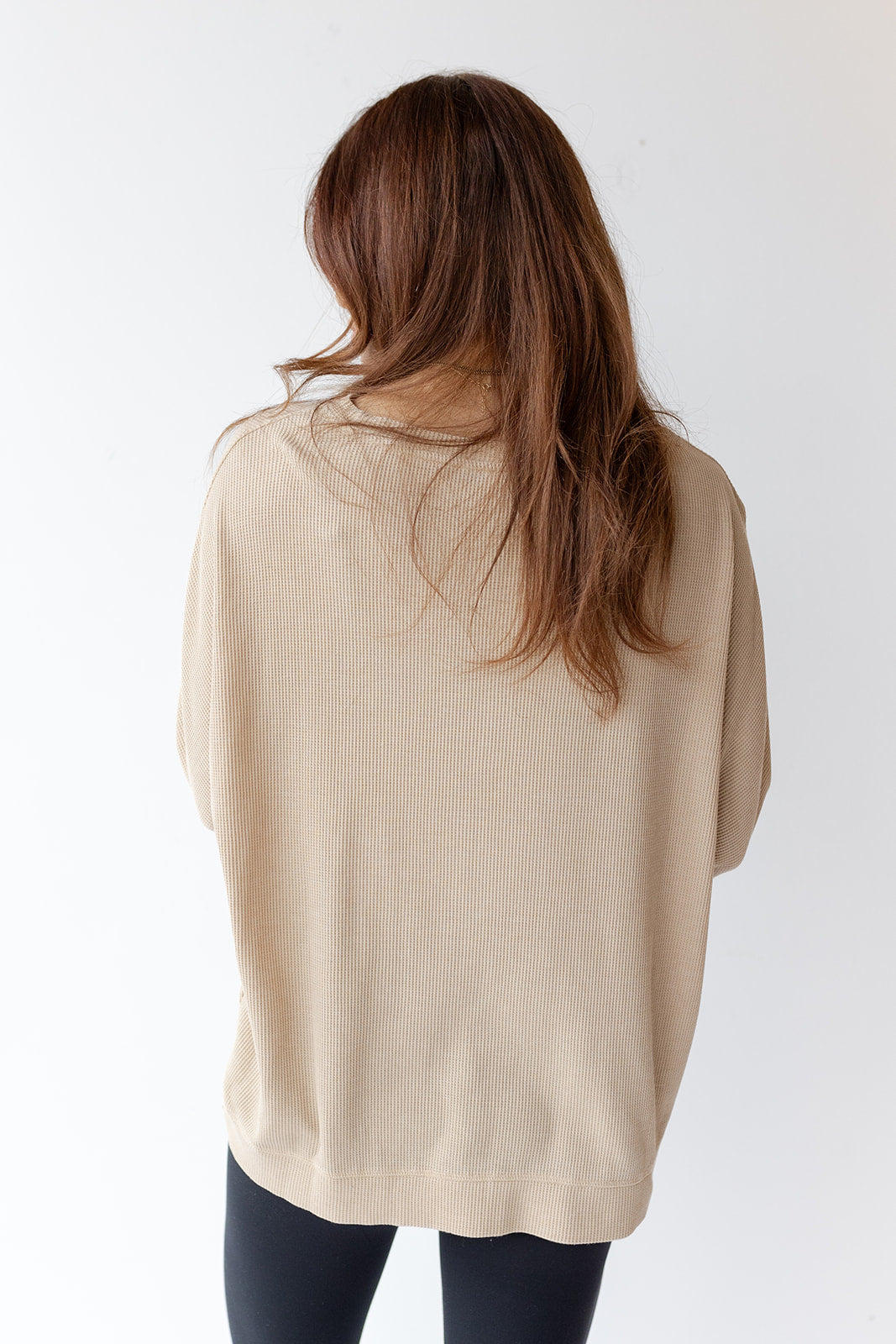 mode, waffle ribbed pullover