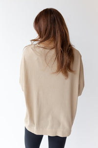 mode, waffle ribbed pullover