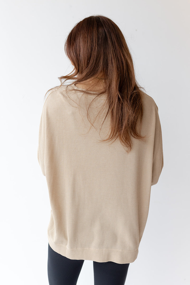 waffle ribbed pullover