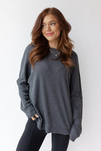 mode, waffle ribbed pullover