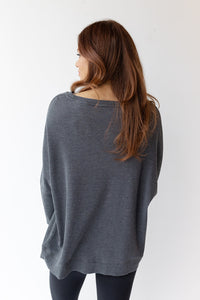 mode, waffle ribbed pullover