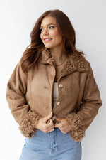 mode, gwen fur lined crop jacket