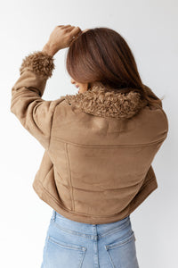 mode, gwen fur lined crop jacket