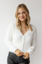 mode, julie fuzzy cardigan