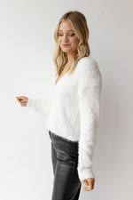 mode, julie fuzzy cardigan