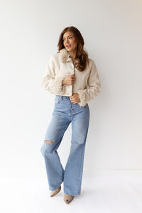 mode, gwen fur lined crop jacket