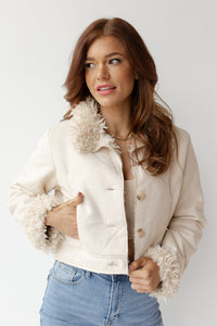 mode, gwen fur lined crop jacket