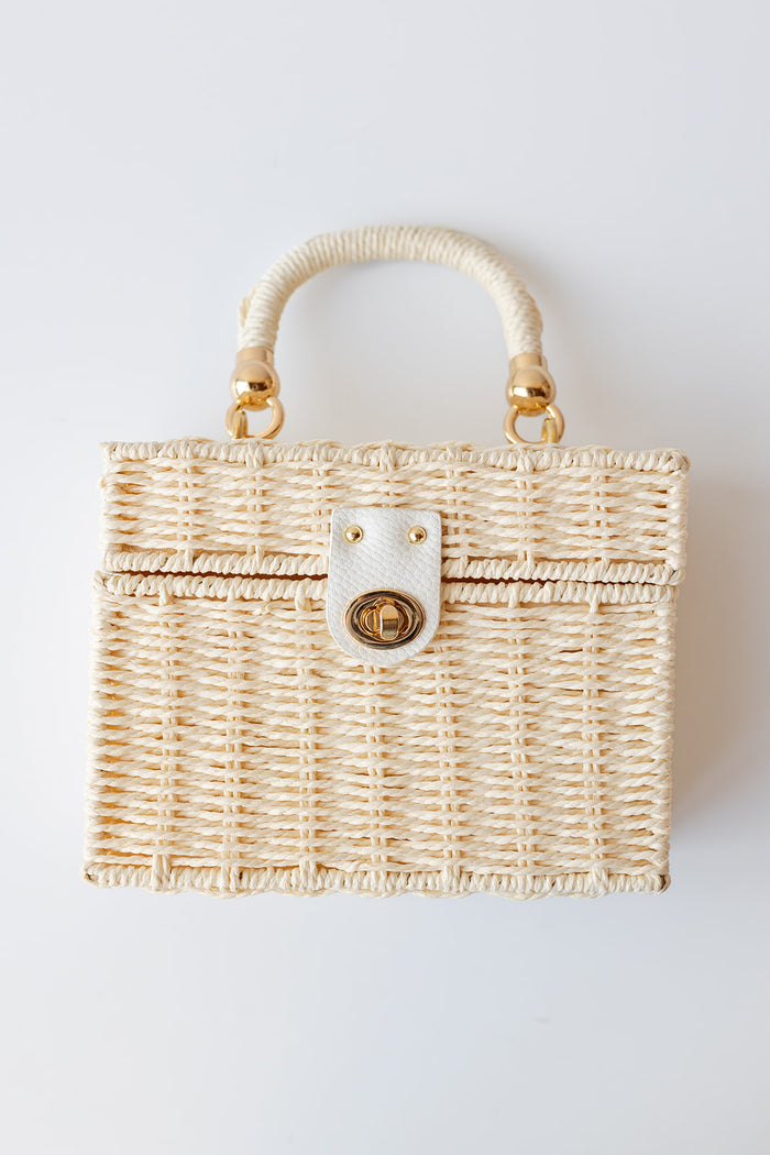 mode, imelda top handle bag, ivory
